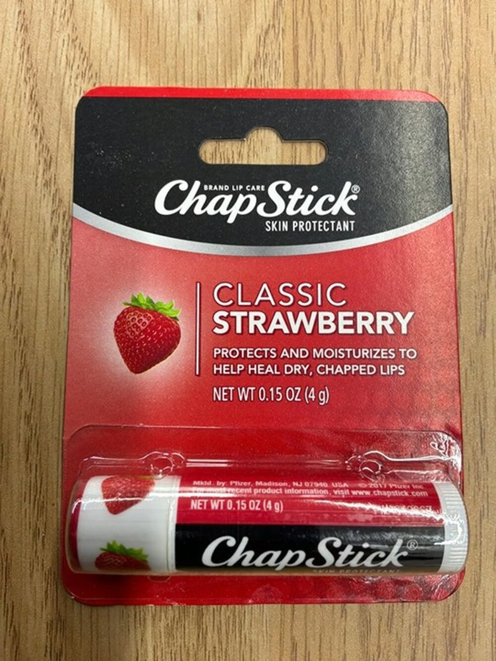 ChapStick Classic Strawberry Lip Balm 0.15 oz Moisturizing Lip Care New